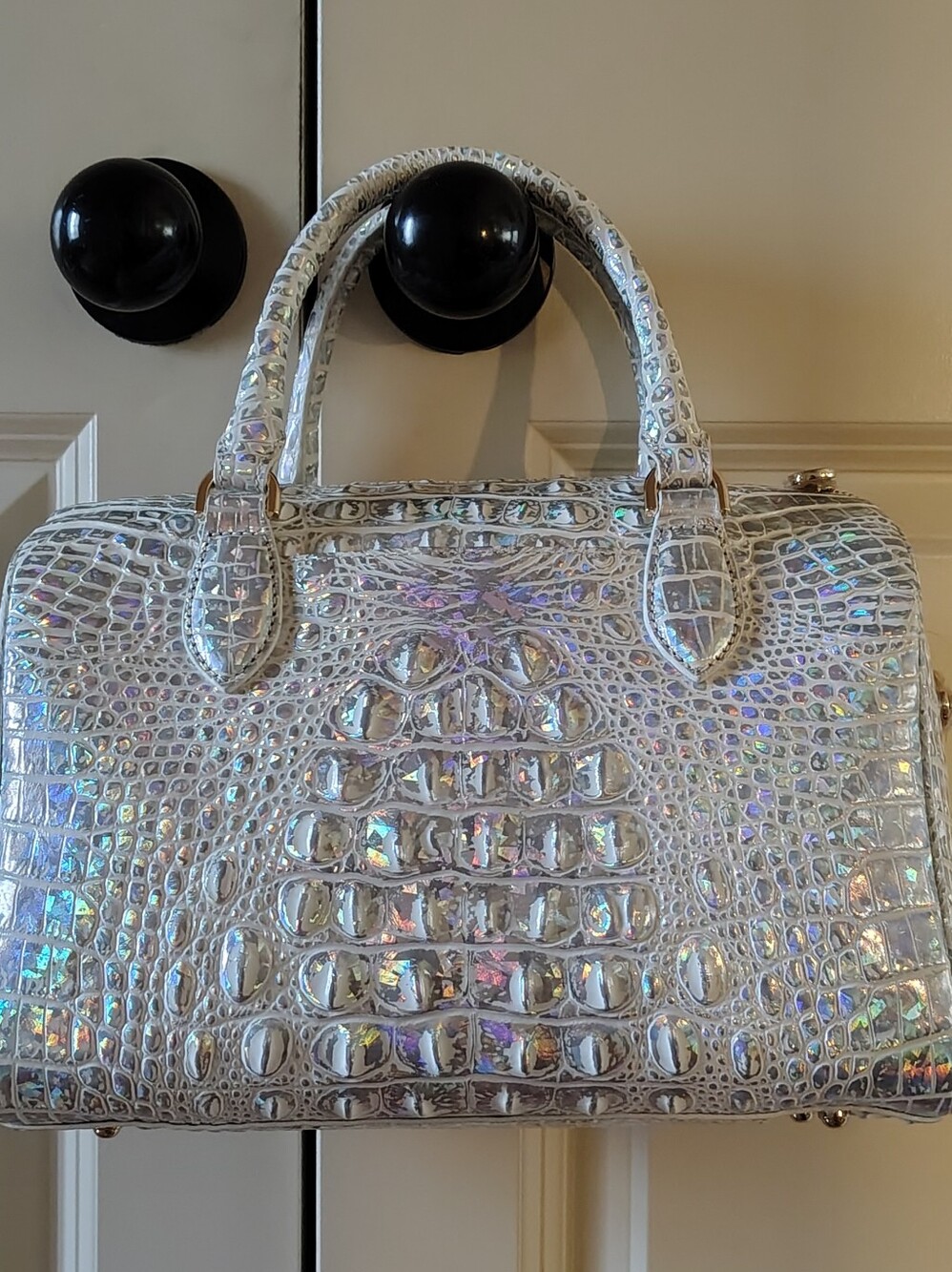 Brahmin Reflect Croc-Embossed Stacy Satchel - Picture 9 of 9